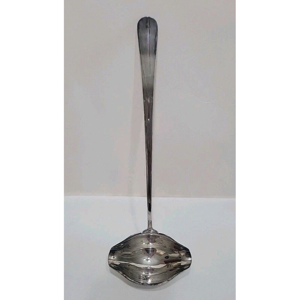 Vintage Oneida Silversmiths "Compose" Silverplate 14" Punch Ladle – Double Spout